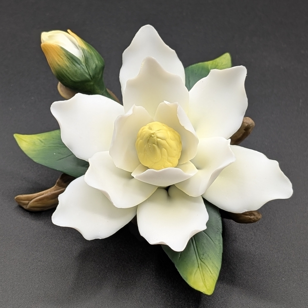 NIB Andrea's Flowers by Sadek White Magnolia with Bud - Picture 2 of 10